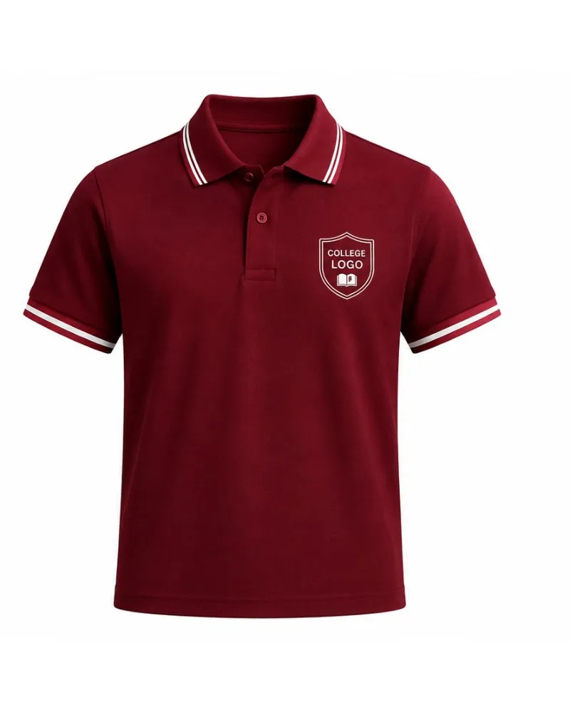 House Polo Tees — Maroon