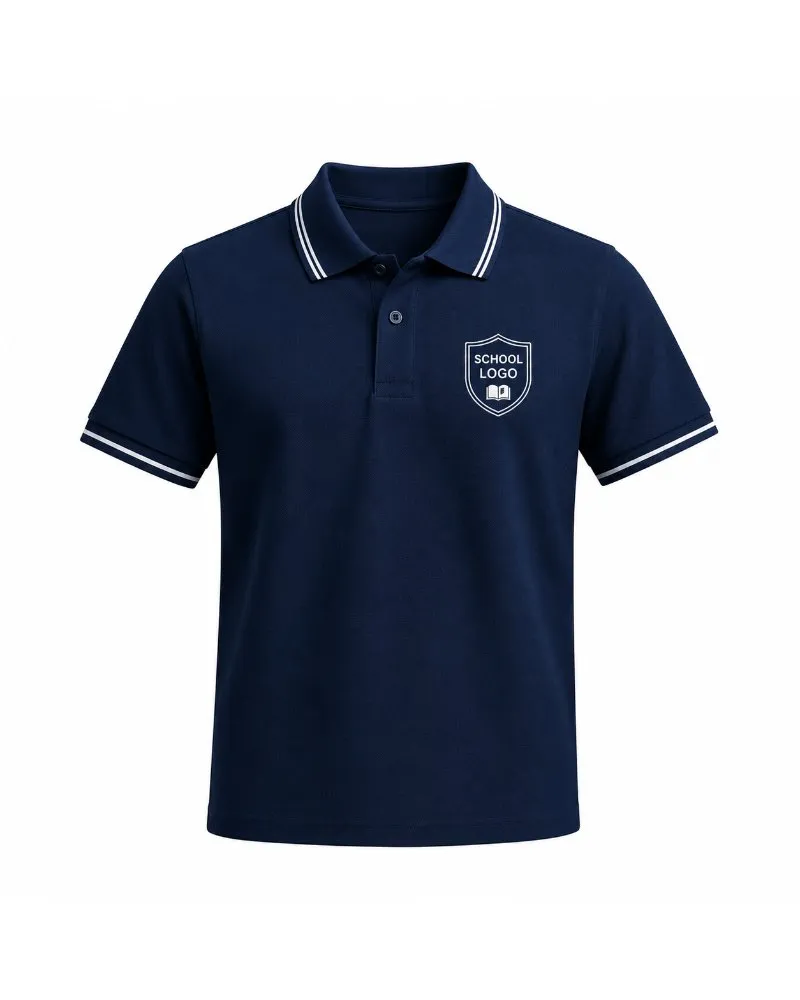 House Polo Tees — Navy